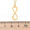 304 Stainless Steel Infinity Heart Pendant Necklaces for Women NJEW-Z065-02G-5