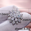 Brass Cubic Zirconia Stud Earrings WG5F7F0-01-3