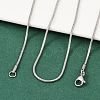 Tarnish Resistant 1.5mm 316 Surgical Stainless Steel Snake Chain Necklaces STAS-D064-3