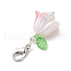 Campanula Acrylic Pendant Decorations HJEW-JM02770-5