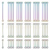60Pcs 3 Style Ion Plating(IP) 304 Stainless Steel Eye Pins STAS-LS0001-62MC-1