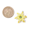 Handmade Polymer Clay and Snowflake Lampwork and Glass Round Pendants PALLOY-MZ00639-3