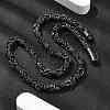 304 Stainless Steel Byzantine Chain Necklaces for Women Men NJEW-A033-03D-AS-5