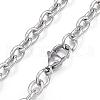 304 Stainless Steel Cable Chains Necklaces NJEW-G283-02P-2