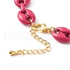Alloy Coffee Bean Chain Bracelets BJEW-JB06247-7