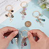 Olycraft 6Pcs 3 Colors Alloy Musical Instruments Keychains KEYC-OC0001-47-3