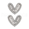 Rack Plating Heart Brass Stud Earrings EJEW-N055-37P-RS-1