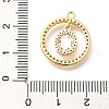 Brass Micro Pave Cubic Zirconia Pendants KK-G519-05G-04-3