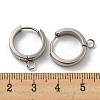 Tarnish Resistant 201 Stainless Steel Huggie Hoop Earrings Findings STAS-A167-01T-P-3