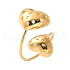 304 Stainless Steel Open Cuff Ring for Women RJEW-Z088-03G-2
