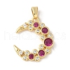 Brass Micro Pave Cubic Zirconia Pendants KK-K403-02G-03-1