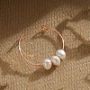 Mother's Day Jewellery Three Natural Freshwater Pearl Oval Beaded Finger Rings WG9E4BA-04-1