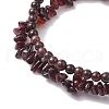 Chip & Round Natural Garnet Beaded Stretch Bracelets for Women BJEW-JB10189-04-4