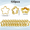 SOFPLATE 100Pcs Rack Plating Brass Bead Frames KK-SP0002-26G-2