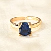 Brass Micro Pave Cubic Zirconia Cuff Rings for Women RJEW-R015-06G-2