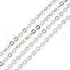 Anti-Tarnish Rhodium Plated 925 Sterling Silver Flat Cable Chains STER-F052-04P-1