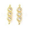 Rack Plating Brass Micro Pave Cubic Zirconia Links KK-S396-62G-1