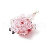 3D Electroplate Glass Seed Beaded Tortoise Pendants PALLOY-MZ00674-03-4