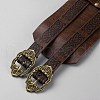 PU Leather Trinity Knot Wide Waist Belt with Alloy Buckles AJEW-WH20009-12AB-2