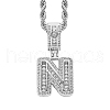 Brass Micro Pave Cubic Zirconia Pendants PW-WG3207D-28-1
