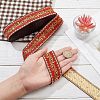 Ethnic Embroidery Polyester Flat Ribbons OCOR-WH0060-38C-4