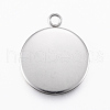 304 Stainless Steel Pendant Cabochon Settings STAS-E146-18P-20mm-2