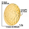 Stylish Irregular Flat Round 304 Stainless Steel Stud Earrings for Women YH2174-10-1