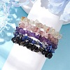 12 Constellation Natural Mixed Gemstone Chip Beaded Stretch Bracelets Sets for Women Men BJEW-JB10264-03-5