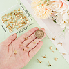 Beebeecraft 50Pcs Flat Round 304 Stainless Steel Stud Earrings Findings STAS-BBC0005-85A-3