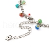 Millefiori Glass Charm Anklets AJEW-AN00441-3