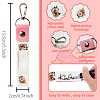 PU Leather & Cotton Name Marker Keychain AJEW-WH0514-036-2