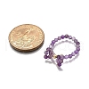 Natural Amethyst Finger Rings RJEW-TA00204-01-3