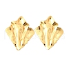 304 Stainless Steel Rhombus Stud Earrings EJEW-P312-02G-4
