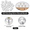 Beebeecraft Round 925 Sterling Silver Beads STER-BBC0005-39E-2