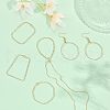 CHGCRAFT 30Pcs 5 Styles Alloy Open Back Bezel Pendants FIND-CA0006-15-4