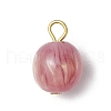 5Pcs Resin Imitation Cat Eye Pendants PALLOY-JF03499-01-2