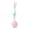 Ocean Theme Porcelain Charm & Glass Beads Pendant Decorations HJEW-JM03154-01-2