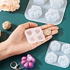  3Pcs 3 Style Paw Print Shape DIY Silicone Molds DIY-TA0005-22-6