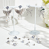 Beebeecraft 12 Pair 6 Style Diamond Shape Brass Stud Earring Findings KK-BBC0012-77-4