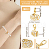 Beebeecraft 12Pcs Brass Micro Pave Clear Cubic Zirconia Charms KK-BBC0014-62-2