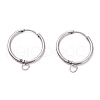 201 Stainless Steel Huggie Hoop Earring Findings STAS-P283-01O-P-1