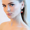 ANATTASOUL 20Pairs 20 Styles Christmas Tree & Bell & Deer & Snowman Enamel Dangle Clip-on Earrings EJEW-AN0003-39-6