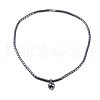 Non-Magnetic Synthetic Hematite Ball Pendant Necklaces for Men NJEW-E107-02-2
