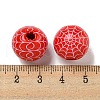 Printed Wood European Beads WOOD-G022-08A-10-3