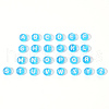 Transparent Deep Sky Blue Acrylic Beads TACR-YW0001-08G-2