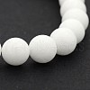 Natural White Jade Round Bead Strands G-J285-01-3