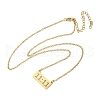 304 Stainless Steel Number 11:11 Pendant Necklaces NJEW-NH0002-01G-06-2