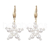 Star Shell Pearl Dangle Earrings EJEW-TA00493-1