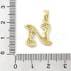 Brass Micro Pave Cubic Zirconia Pendants ZIRC-C012-01G-14-3