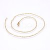 304 Stainless Steel Singapore Chain Necklaces X-MAK-L015-25A-2